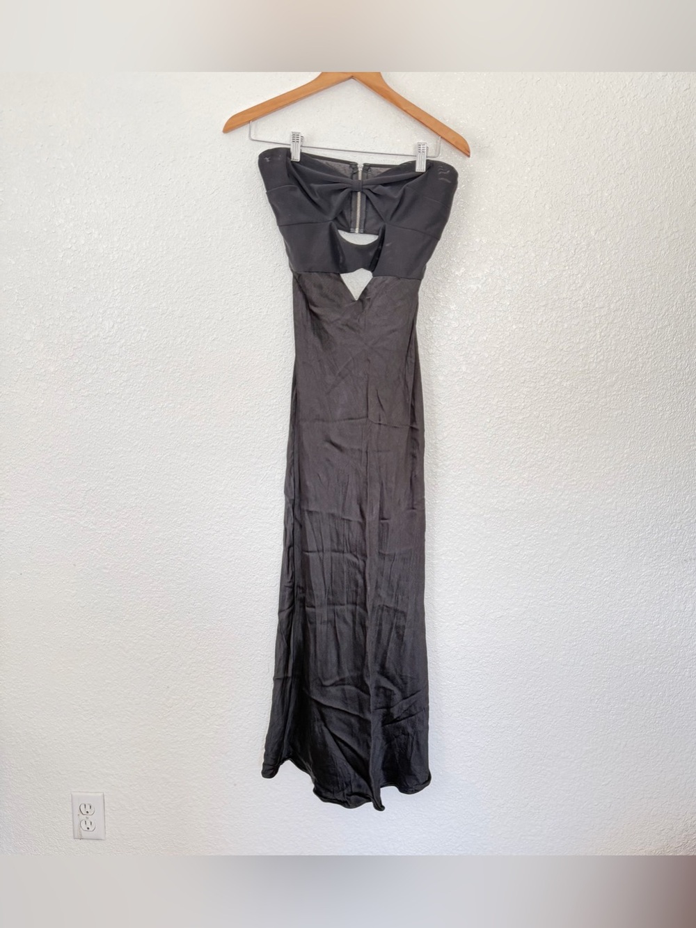 BEC + BRIDGE black Strapless Cutout Maxi Dress 8
